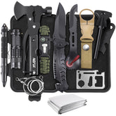 Abpir survival kit 14in1 compact box for backpacking and quick access.