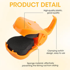 Close-up of durable ABS material used in the rod holder