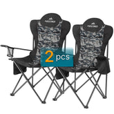 ABSCONDO camping chair tilt-backrest provides lumbar support for long campsite sessions.