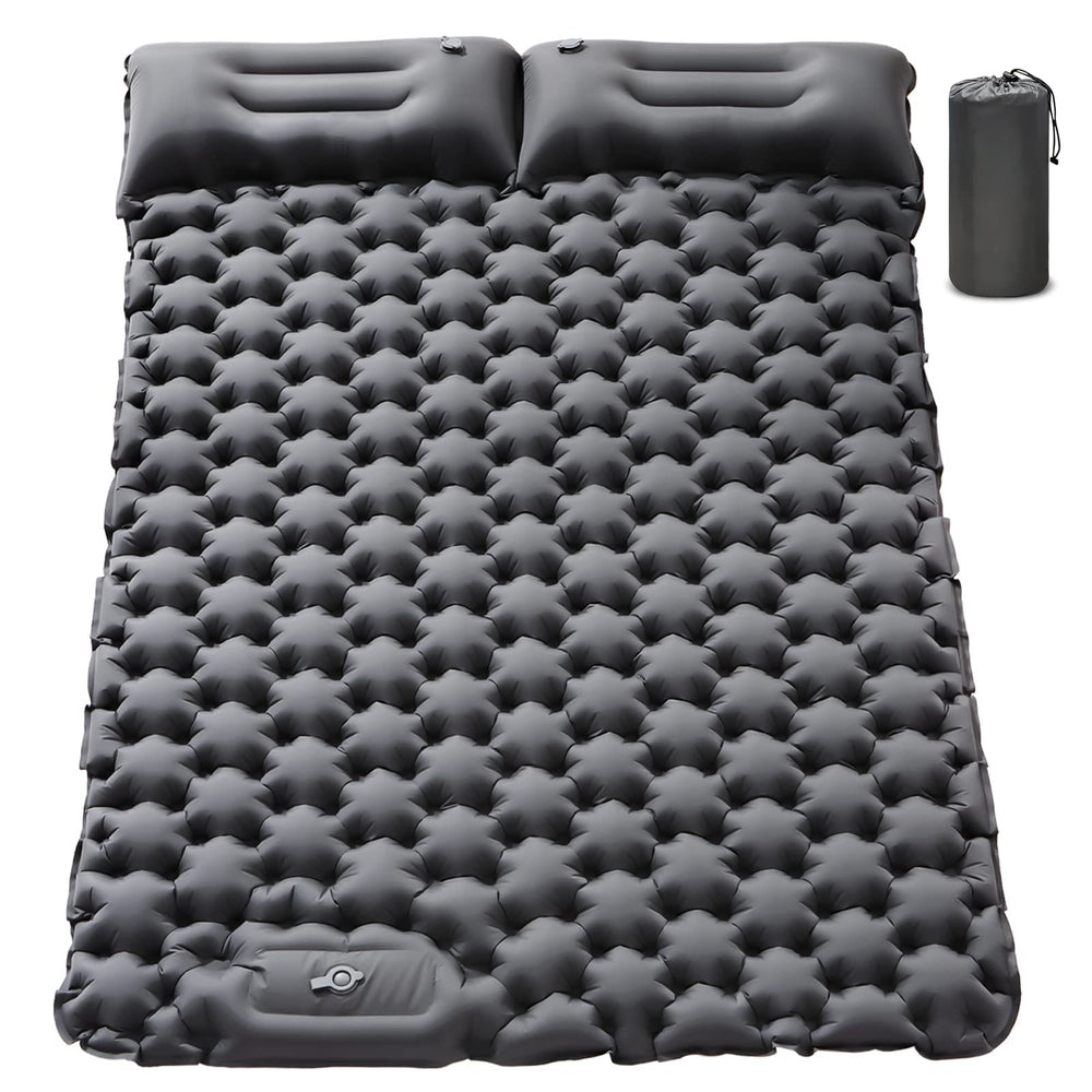 ABTOHE double sleeping pad full setup for two, spacious comfort under the stars.