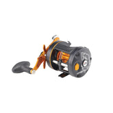 Abu Garcia Ambassadeur Catfish Special 6500 reel front view, smooth handling for catfish fights.