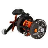 Abu Garcia Catfish Special 6500 front view showcases rugged construction for heavy pulls.