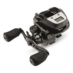 Abu Garcia Max Digital Line-Counter reel top view shows compact low-profile design for precise trolling.