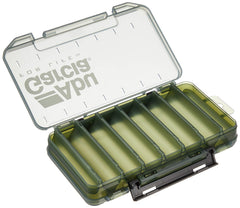 Abu Garcia MEIHO Reversible 100 case open lid for easy access to lures