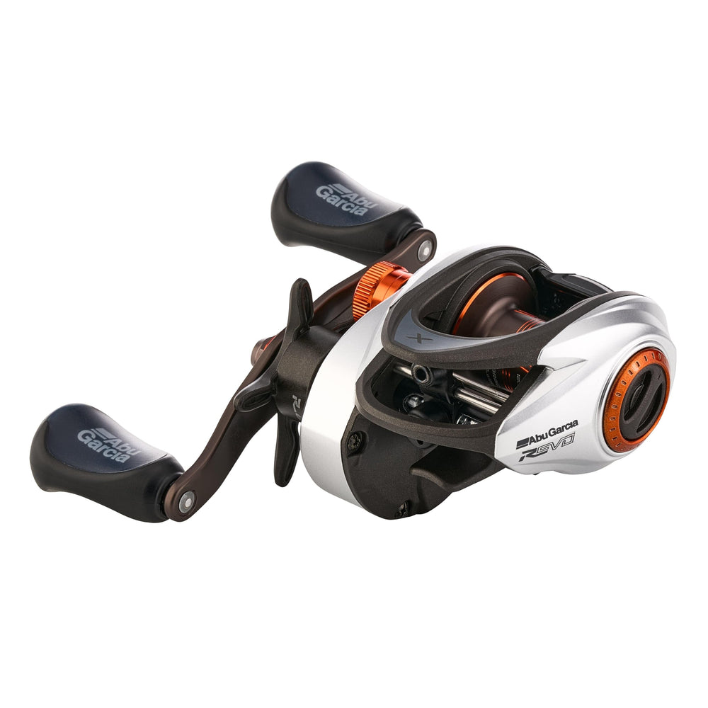 Abu Garcia Revo 5 X low profile reel side view highlights ergonomic design for all-day comfort.