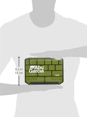 Abu Garcia VS-3010NS lure case, olive dividers, adjustable slots for varied lures.