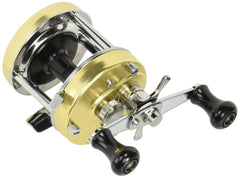 AbuGarcia Ambassadeur 5500CS champagne gold reel front view for long casting