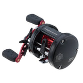 Abu Garcia Ambassadeur STX 6600 reel side view showing compact profile and low foot.