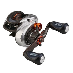 Abu Garcia Revo 5 X carbon-frame closeup shows lightweight strength and balanced feel.