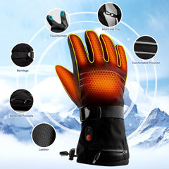 ABXMAS heated gloves inner cuff reveals soft lining for all-day comfort outdoors.