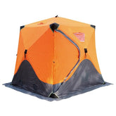 ABXMAS Ice Fishing Shelter setup demonstrates quick pop-up deployment for fast sheltering.
