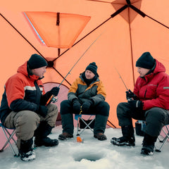 ABXMAS insulated 600D fabric provides wind resistance and warmth during cold lake days.