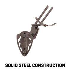 AC ALLEN two-pronged skull holder minimizes wobble for secure viewing.