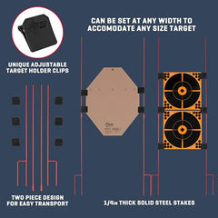 AC ALLEN Stow-N-Go secure clips gripping a target securely during practice