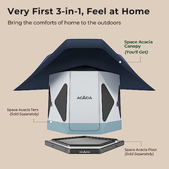 ACACIA Canopy waterproof coverage protects gear in rain showers