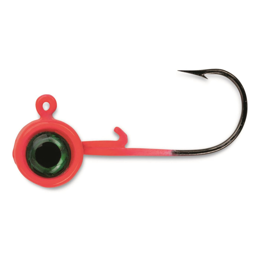 ACC Crappie Stix pink jig heads with 3D eyes for added visibility and bite potential