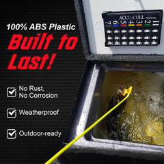Accu Cull ABS plastic construction resists impact and corrosion.