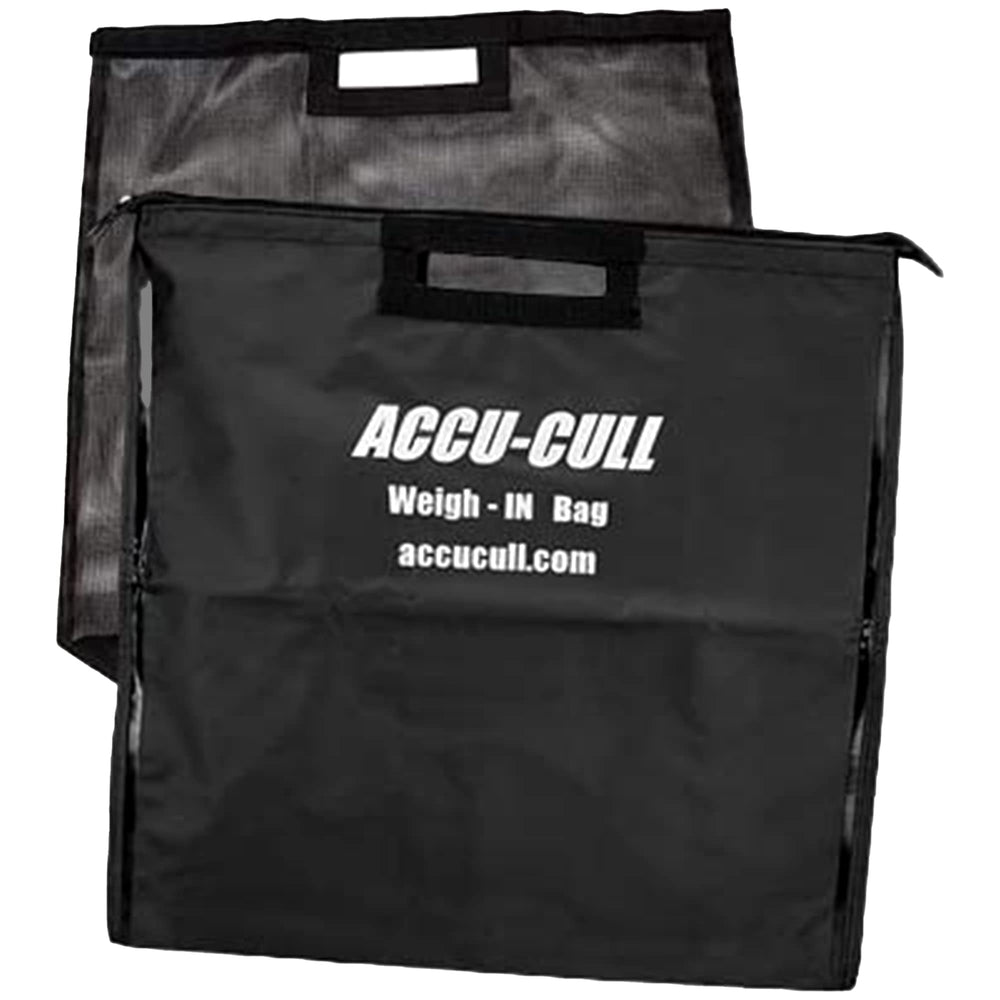 ACCU-CULL fish weigh-in bag compact design streamlines transport.