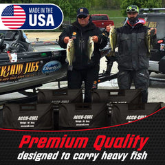 ACCU-CULL tournament weigh-in bag ready for water‑aware presentation.