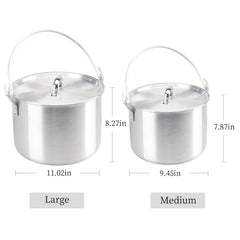 AceCamp nested pot 8L medium ready for camp pasta or soups.