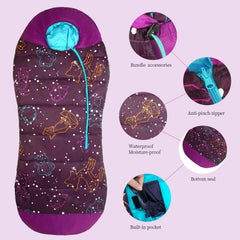 AceCamp water-resistant outer keeps kids dry during outdoor campouts