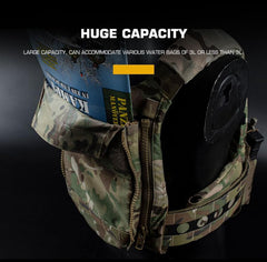 ACEXIER V5 PC Back Panel Water Bag side view with MOLLE attachment for gear