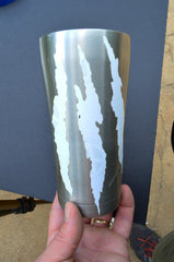 Acid Tactical torn camo design A stencil on wood adds rugged camouflage appeal.