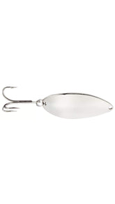 Acme Little Cleo spoon shows humpbacked shape for lifelike lure motion.