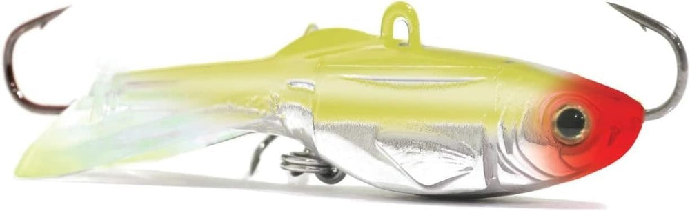 Acme HG5/GC Hyper-Glide Glowclown lure, 2-inch design for vertical jigging and ice fishing.
