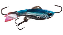 Acme HR5/BS hyper-rattle blue-silver front view boosts lure visibility for clearer target acquisition.