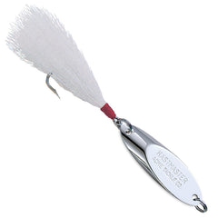 Acme Kastmaster Lure with Bucktail Teaser and Single Hook in Chrome finish, 1-Ounce