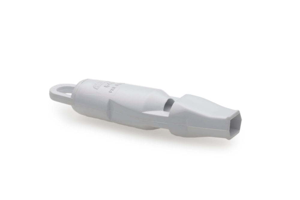 ACME No. 649 survival whistle front view highlighting compact rugged design for quick use.