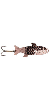 Acme Phoebe 1/4oz Copper lure front view with lifelike curvature.