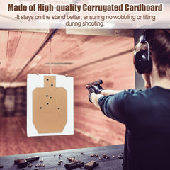 Acostop 30x18in silhouette target front view for readable scoring during practice