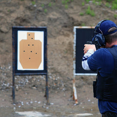 Acostop three-layer corrugated cardboard target closeup demonstrating durability for long sessions