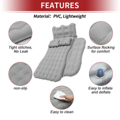 ACROPIX back-seat camping bed gray offers extra sleeping space on trips.