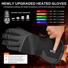 Acroutro heated gloves battery-indicator helps plan all day warmth.