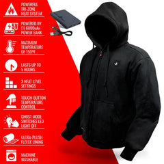 ActionHeat hoodie XL battery pack included for on-the-go power