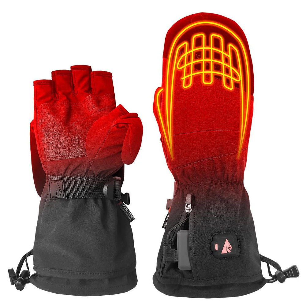ActionHeat 5V heated glomitts showing battery-powered warmth for cold days.