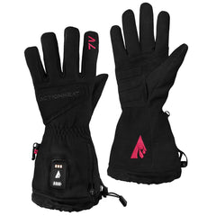 ActionHeat 7V rugged leather work gloves — back view highlighting rugged shell for harsh environments.
