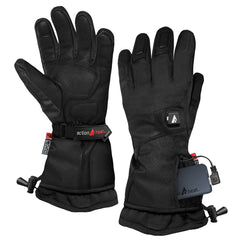 ActionHeat Mens 5V Premium Heated Gloves side view with extended gauntlet for wind protection.