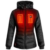 ActionHeat Women's 5V heated jacket front view highlighting core warmth on demand.