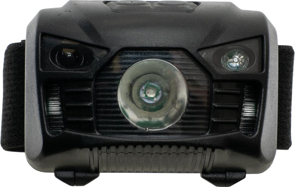 Active Eye AELH3 green LED headlamp worn on a comfortable nylon strap for hands-free garden checks