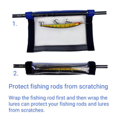 Lure wraps with hook-and-loop fastener