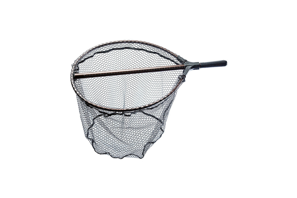 Adamsbuilt Boat Net 22-inch extendable handle in black with foam grip and elastic lanyard