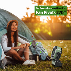 AddAcc 4-speeds battery-powered fan lets you dial comfort precisely.