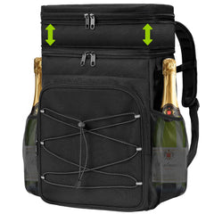 ADDIMOR Expandable Cooler Backpack front view keeps drinks cold on outdoor trips