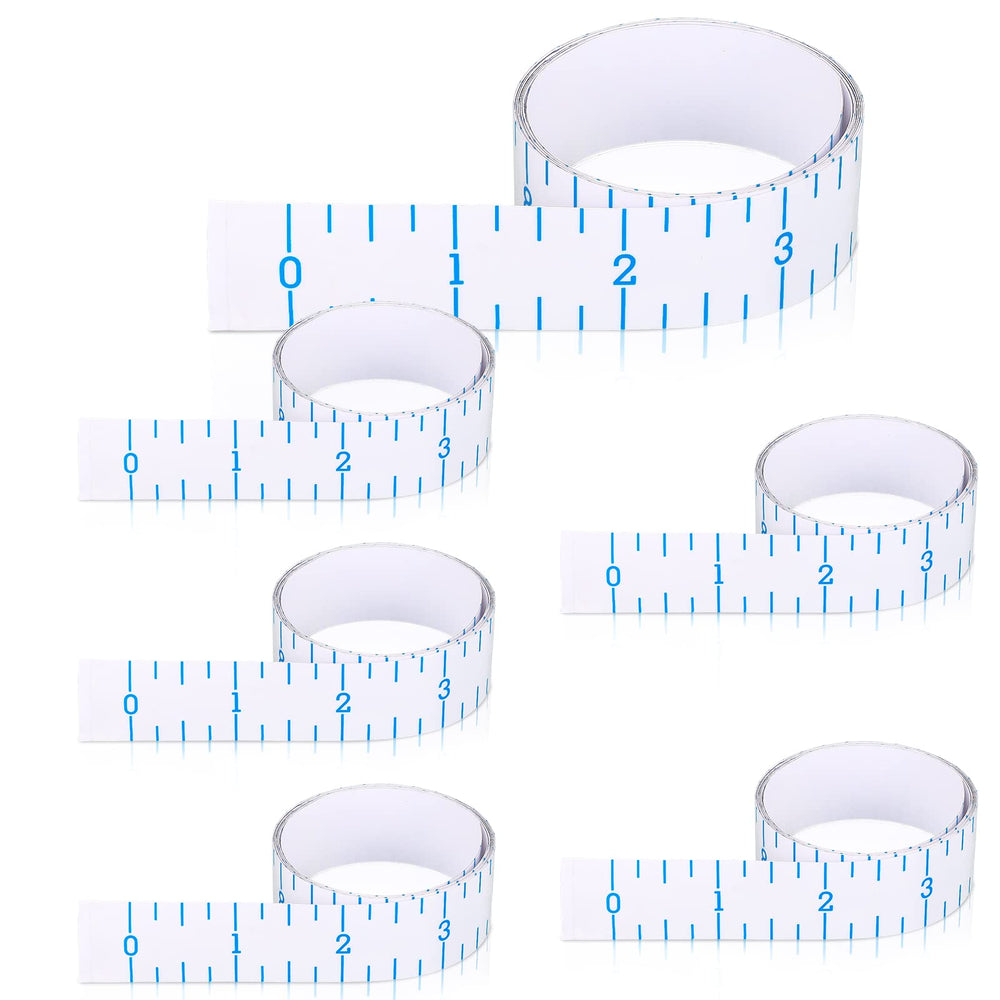 Six-piece adhesive fish ruler measuring tape for boats
