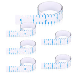 Six-piece adhesive fish ruler measuring tape for boats