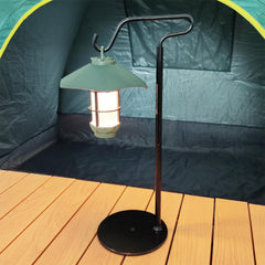 Adjustable shepherd's hook lantern stand with detachable sections for easy transport.